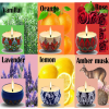 Scented Candles Soy Wax 6-Pack Gift Package Vanilla Lavender Rose Orange Lemon Amber Musk Natural for Stress Relief Aromatherapy Candle Sets Gifts for