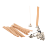 Wood Candle Wicks, Smokeless Wooden Candle Wicks Wood Log With Base For DIY Candle Making