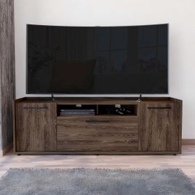 Hollywood Tv Stand for TV¬¥s up 60", Double Door Cabinets, One Flexible Cabinet, Dark Walnut