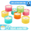 Stonebriar Unscented Long Burning Tealight Candles with 6-7 Hour Burn Time, 96 Pack, Multicolor