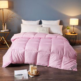 Down Duvet, Winter Duvet, Goose Down Duvet Core, Air Conditioner (Option: Pink-180x220cm-6)